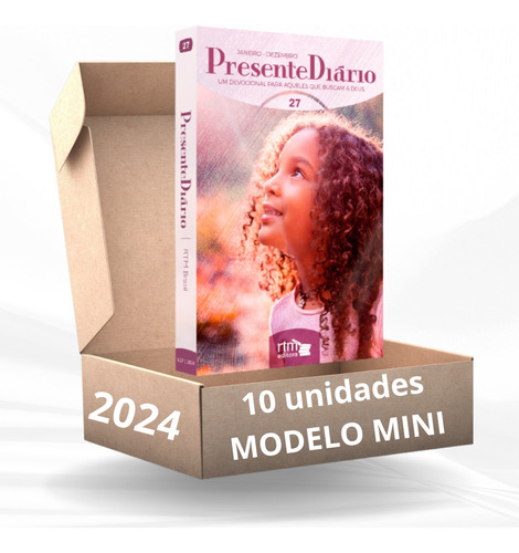 Kit Livro Presente Diário Feminino Pão Diário Cx 10 Unidade