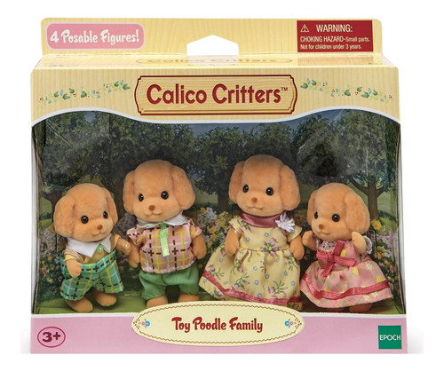 Calico Critters Set 4 Figuras Familia Poodle 