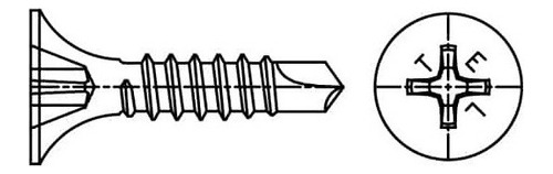 Imagen 5 de 5 de Tornillo Autoperforante T2 Mecha 6x1 1/8 Z Caja X8000 Tel Mm