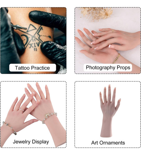 Mano Femenina De Silicona Para Mostrar Joyas Y Accesorios Ma