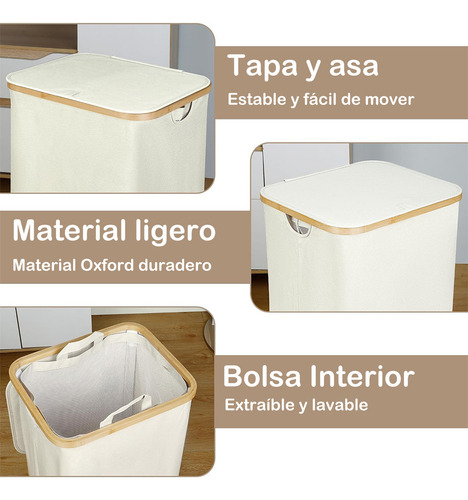 Cesto De Ropa Sucia Con Tapa - Liyuan 110l Cesto De Ropa S