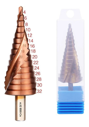 Mecha Broca Escalonada Cobalto 5% M35 4-32 Milímetros