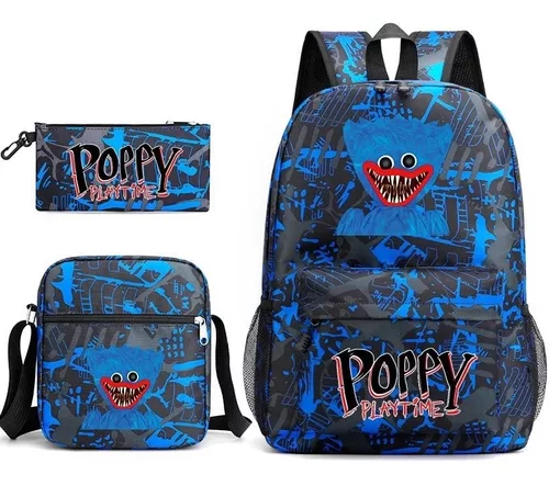 Cosplay huggy wuggy sacos poppy playtime jogo mochila de três peças  conjunto ombro + mochila caneta saco 3 em 1 conjuntos B - Cdiscount  Bagagerie - Maroquinerie