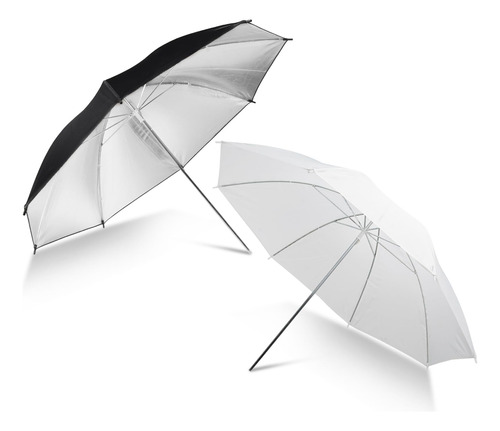 Paraguas Suave Blanco Translucido De 43 Pulgadas Y Difusor R