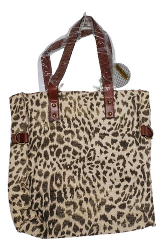 Bolsa De Mano Hello Kitty Animal Print Con Correa Ajustable