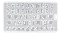 Comprar Molde Caucho Silicona Números Y Letras Para Resinas Happy B