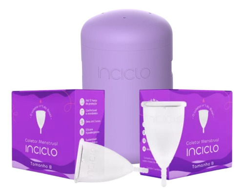 Kit 2 Coletores Menstrual Cápsula Todos Os Tamanhos Inciclo