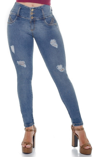 Jeans Colombiano Levanta Cola 12725 Cheviotto