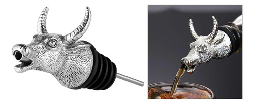 Alloy Animal Head Pourer Único Tapón De Botellas Bubalus