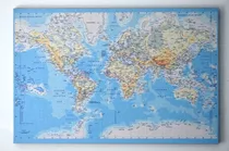 Comprar Mapa Mundial En Corcho De 90x60 Cm - Unico !!! Solo Corcho