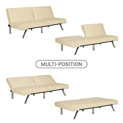 Dhp Emily Futón Sofá Cama, Las Piernas Moderno Sofá Converti