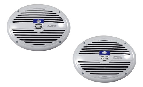 Bocinas 6x9 PuLG Marinas Radox 065-825 1200 Watts 2vias Color Blanco