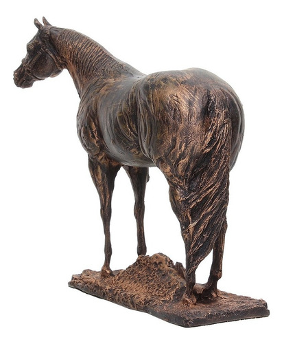 Imagem 3 de 5 de Escultura Em Resina Cavalo Quarto De Milha Home Western Deco