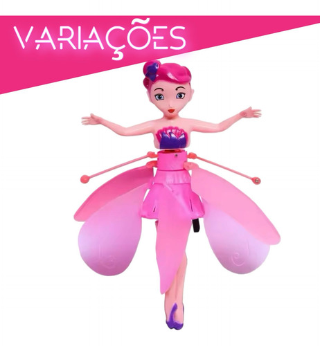 Boneca Fada Voadora Fadas Mágica Com Sensor De Mão Brinquedo
