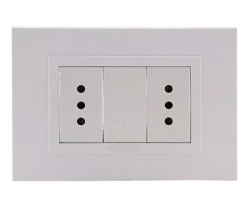 Tomacorriente Enchufe Hembra Doble 10a Blanco 250v X5 Unid.