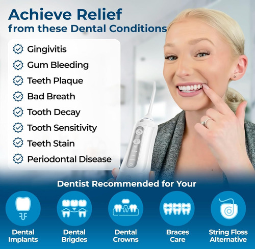 Flosser De Agua Para Dientes, Selección Inalámbrica, 4 Modos