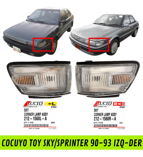 Cocuyo Toyota Sky/sprinter 90-93 Derecho