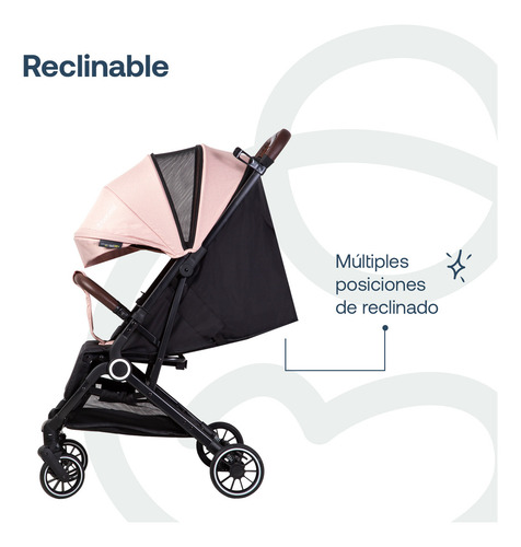 Coche Maleta Compacto Travel System soho Rosa Bebesit Color Rosado