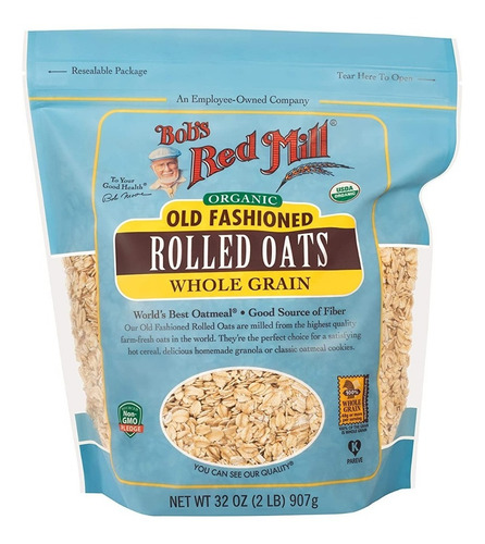 Bob's Red Mill Organic Old Fashioned Rolled Oats 907 G