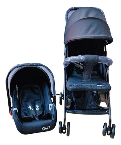 Carriola Con Porta Bebe Para Automovil Negro Negro