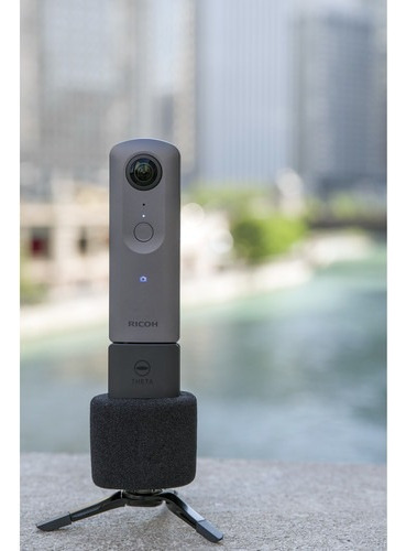 Micrófono Ricoh Ta-1 3d Compatible Con Ricoh Theta V 360 Color negro