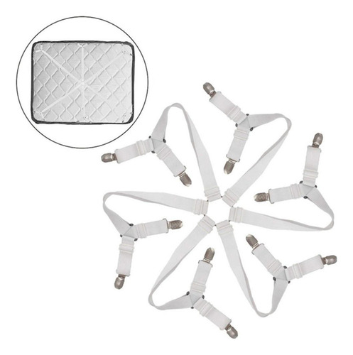 3 X 2-4pack Elastic Bed Sheet Holder Clip Fastener For 3 Pcs