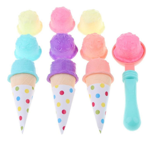 Juego De Helado Para Juego De Cocina De Casa De Muñecas,