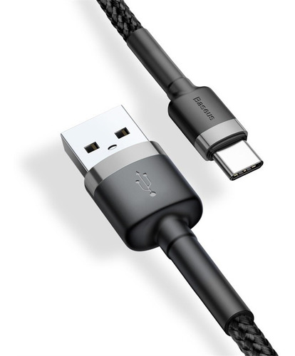 Cable usb tipo C Baseus rojo/negro con entrada USB salida USB-C