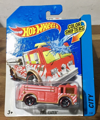 Hot Wheels- Fire Eater Bomberos- Cambia De Color Con Agua