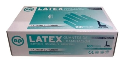 Insumo Guantes Examen Latex Descartable Caja X 100 Un Np