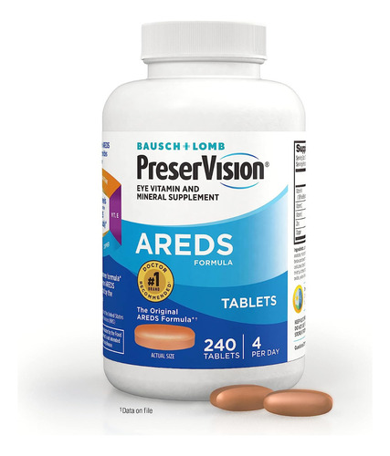 New Preservision Areds Max Eye +vitamin & +mineral X240caps