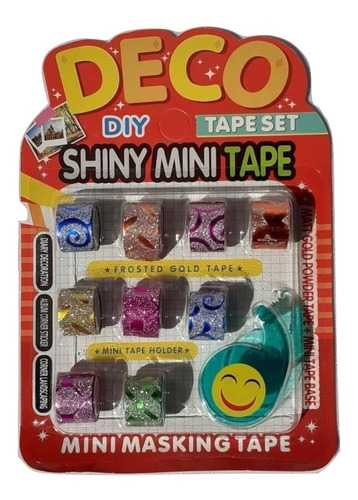 Imagem 5 de 6 de Fita Colorido Durex Cartelas Decoração Artesanato Escolar