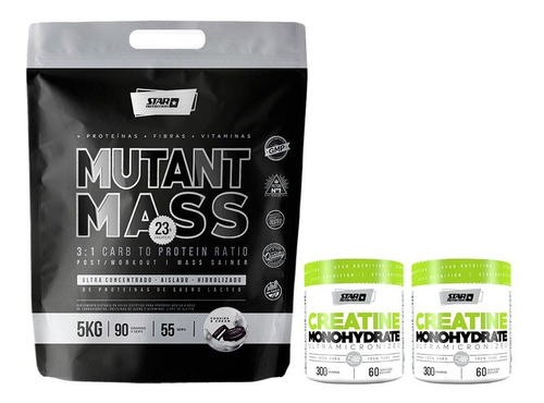 Mutant Mass 5 Kg + 2 Creatina X 300 Grs Star Nutrition