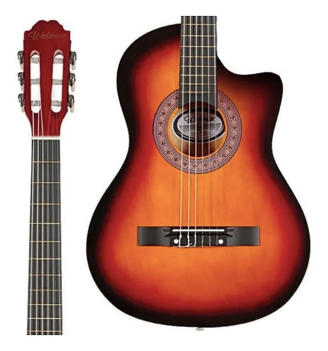 Violão Nylon Estudante Waldman Eletroacustico Sunburst Ppce