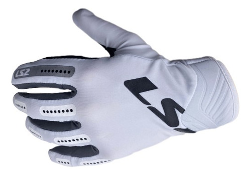 Ls2 Guantes Moto Cross Bend Blanco Gris