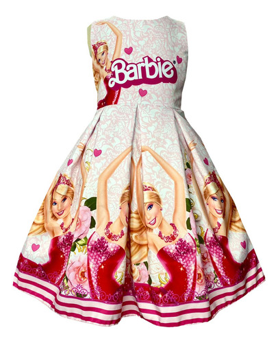 Vestido Rotondo Para Niñas De La Princesa Barbie - Rj