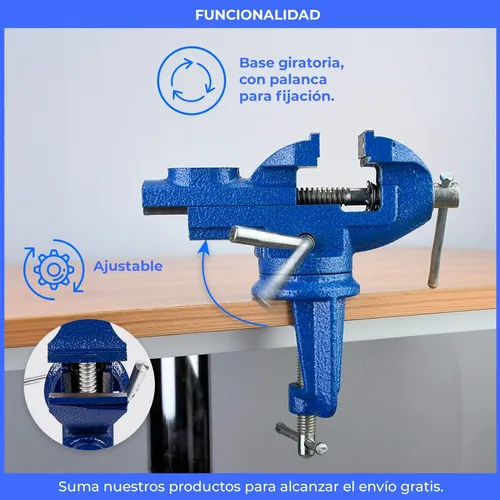 Morsa De Mesa Con Prensa 60mm Ergonomica Mesa Joyeria