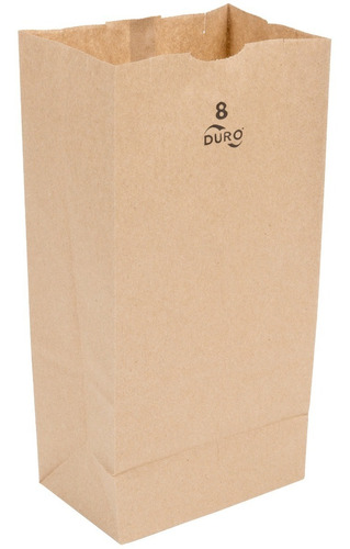 Bolsa De Papel Color Marron 8lb (100 Und)