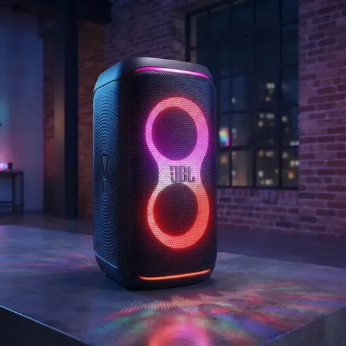 Caixa De Som Jbl Partybox Club 120 Bluetooth Show De Luzes Prova De Respingos Som Jbl Pro Sound 160w Rms Preta