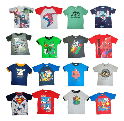 Set De 3 Playeras Exclusivas Para Niños - Diseños Únicos