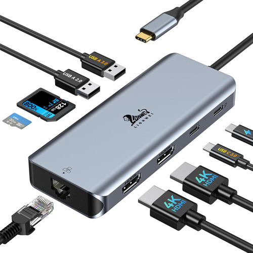 Adaptador De Concentrador Usb C Para Macbook Pro, Dongle Lio