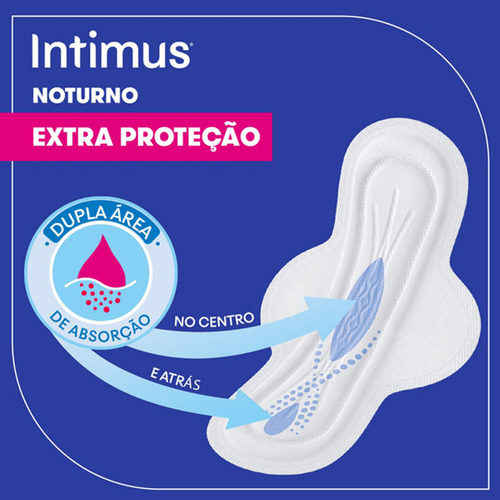Absorvente Noturno Extra Proteção Com Abas 8 Unidade Intimus