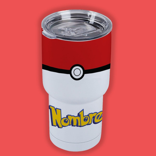 Vaso Viajero Pokebola Personalizable