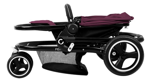 Coche Ferro 3 En 1 Accesorios Mora Color Rosa Oscuro Color Del Chasis Negro