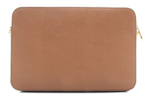 Bandolera Michael Kors, color original, color chocolate, correa de hombro, color marrón, diseño de tela: piel grabada