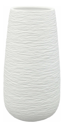 Jarron Ceramica Blanco 10 Para Flor Moderno Texturizado