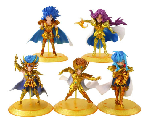 Caballeros Del Zodiaco Dorados Coleccion X5 Figuras Base