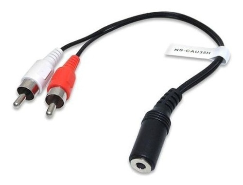 Adaptador Cable Audio Stereo 2 Rca A 3.5 Hembra Aux 40cm