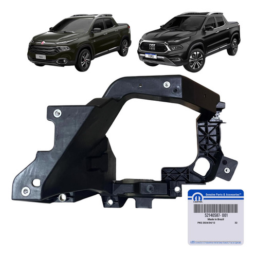 Suporte Quadro Farol Dianteiro Direito Original Fiat Toro