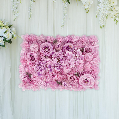 Painel De Flores Artificiais Diy Cenário De Flores Rosas